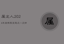 属龙人2024年爱情展望：遇见一见钟情，拥抱更深爱恋