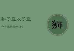 狮子座双子座今日运势(20240613)